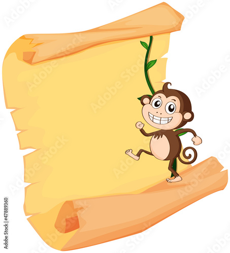 A monkey and a roll