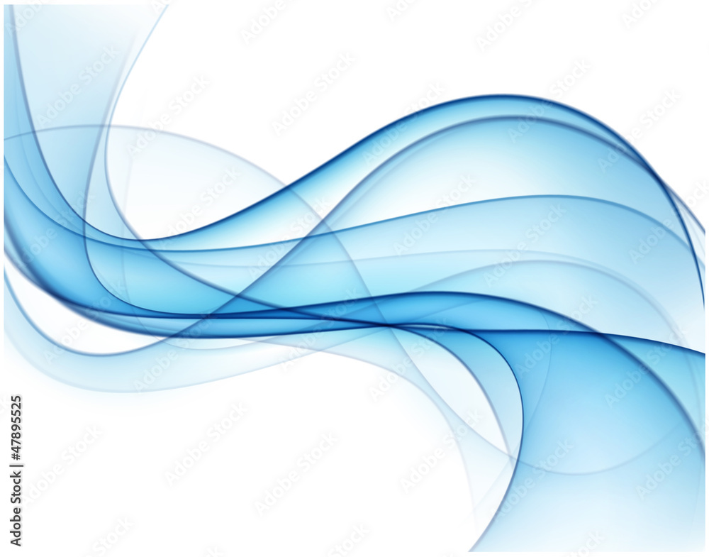 Naklejka premium Abstract blue wavy background.