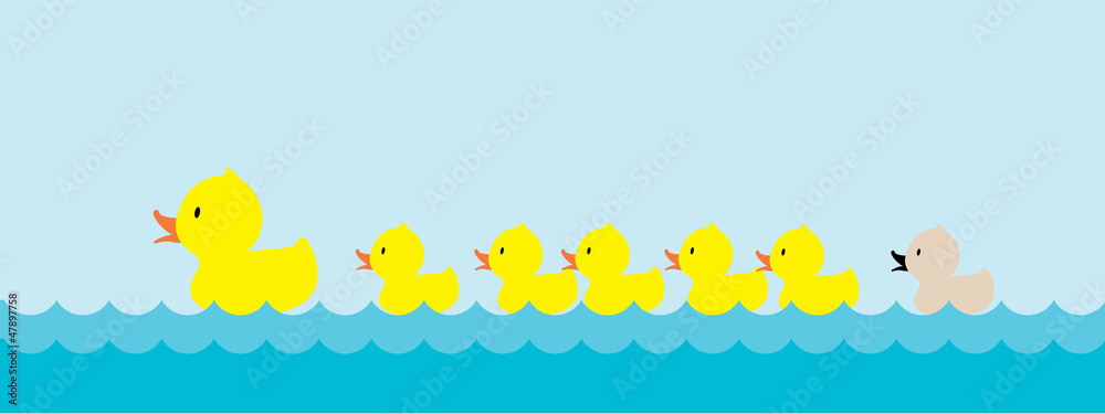 Naklejka premium ugly duckling