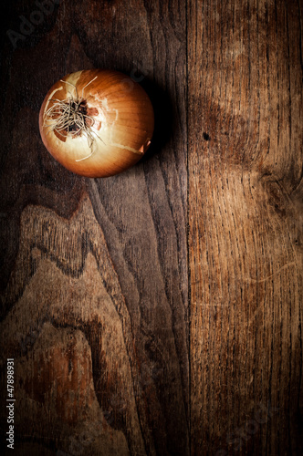 onion on wood