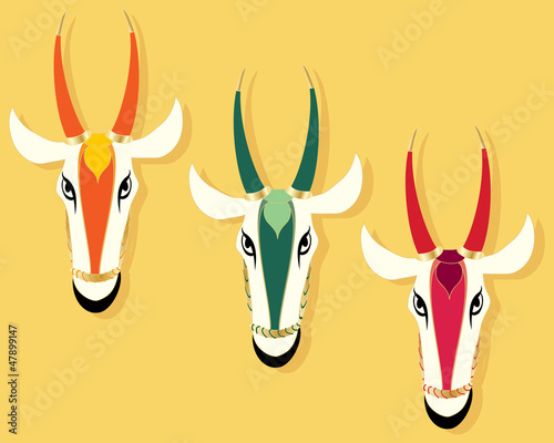 jain cow heads