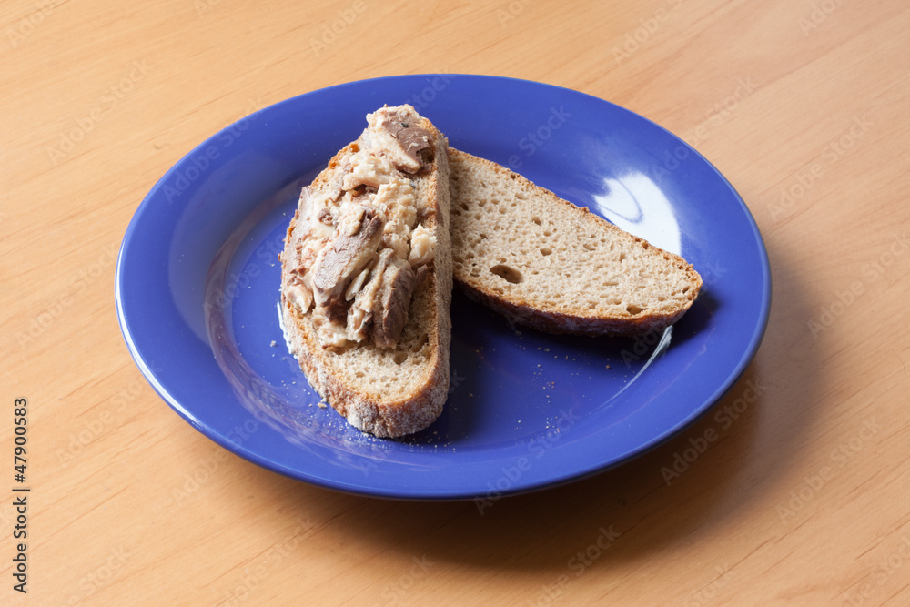 Sardines on bread Sardines on bread