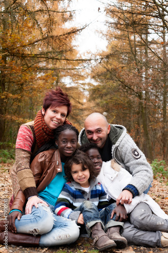 Family with adopted children
