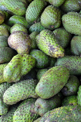 Dragon fruit. Fresh fruit display on Traditional Market