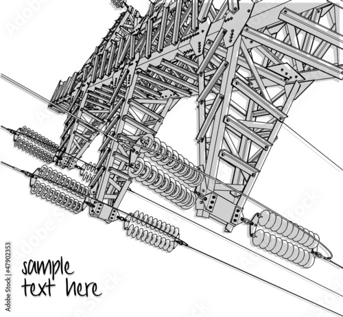 Power Transmission Line, vector illustration