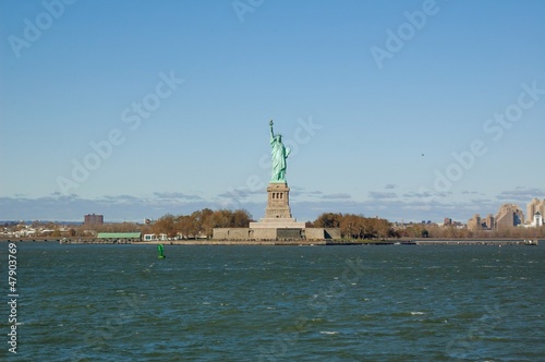 The Statue of Liberty on a Clear Autumn Day