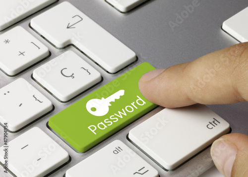 Password keybord key. Finger