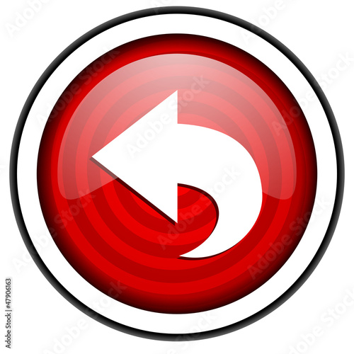 Free Download back red glossy icon isolated on white background - GFXLoad