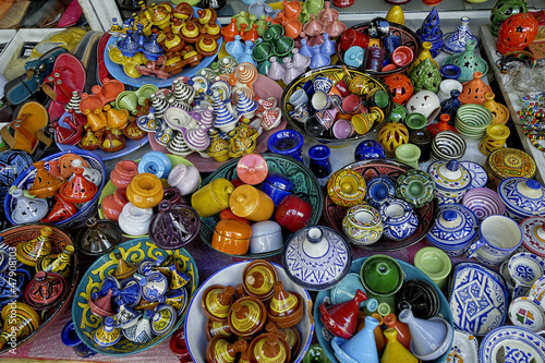 Products for Arab tourists on a stand of the souk