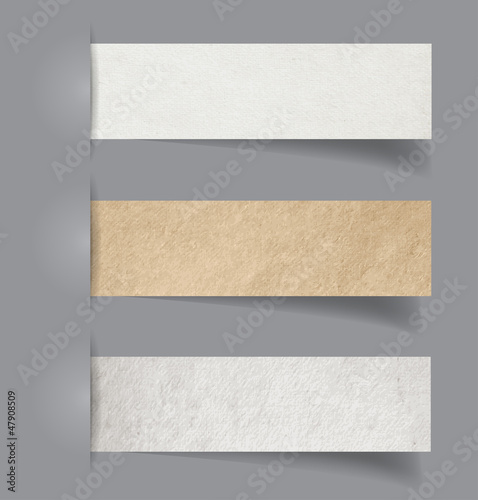 Vector old vintage paper textured tags collection