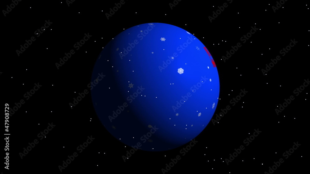 planet. Happy New Year and Merry Christmas planet. Happy New Year and Merry Christmas
