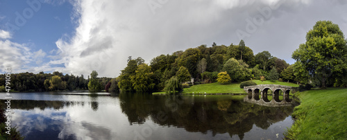 Panorama of Stourhead Gardens in Wiltshire photo