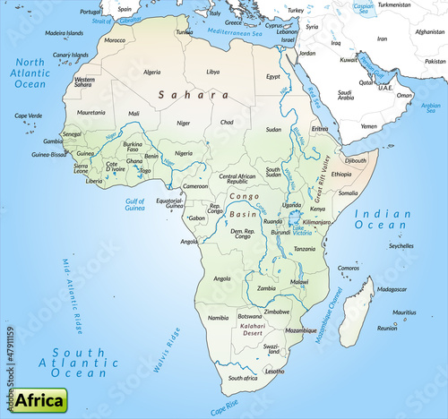   bersichtskarte von Afrika