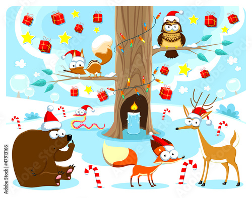 Christmas in the wood.