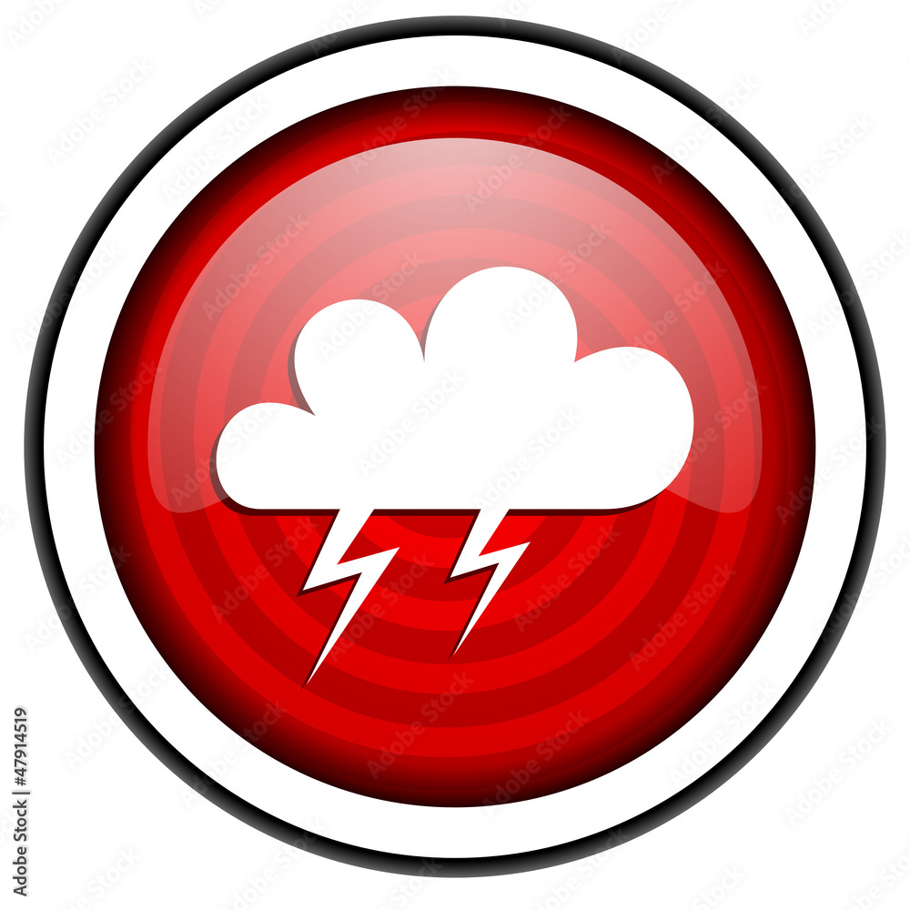 weather forecast red glossy icon isolated on white background weather forecast red glossy icon isolated on white background