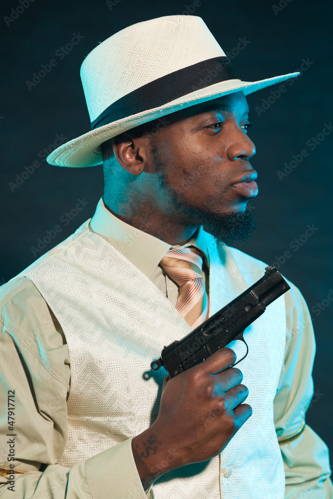 mafia gangster man Stock Photo