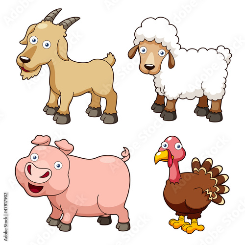 illustration of farm animals cartoon