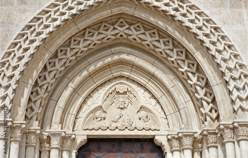 Budapest - Side portal of st. Matthew cathedral