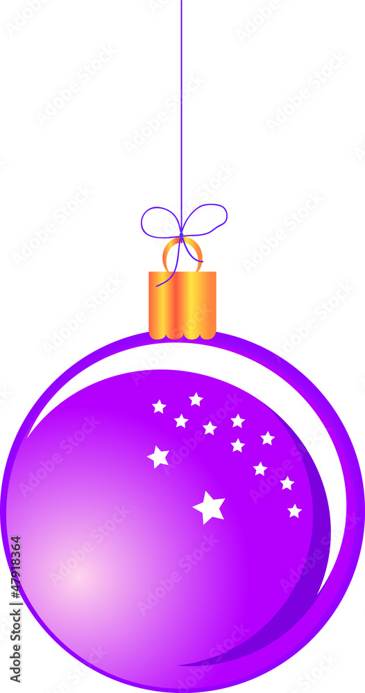 Purple hanging Christmas ball Purple hanging Christmas ball