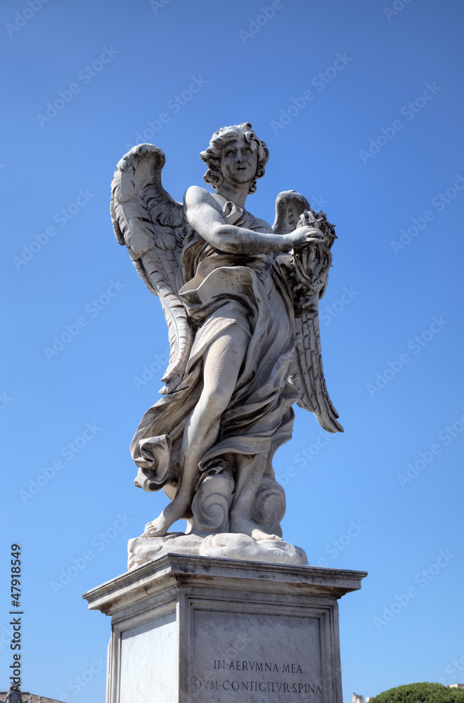 Statue at Sant Angelo Bridge. Roma (Rome), Italy