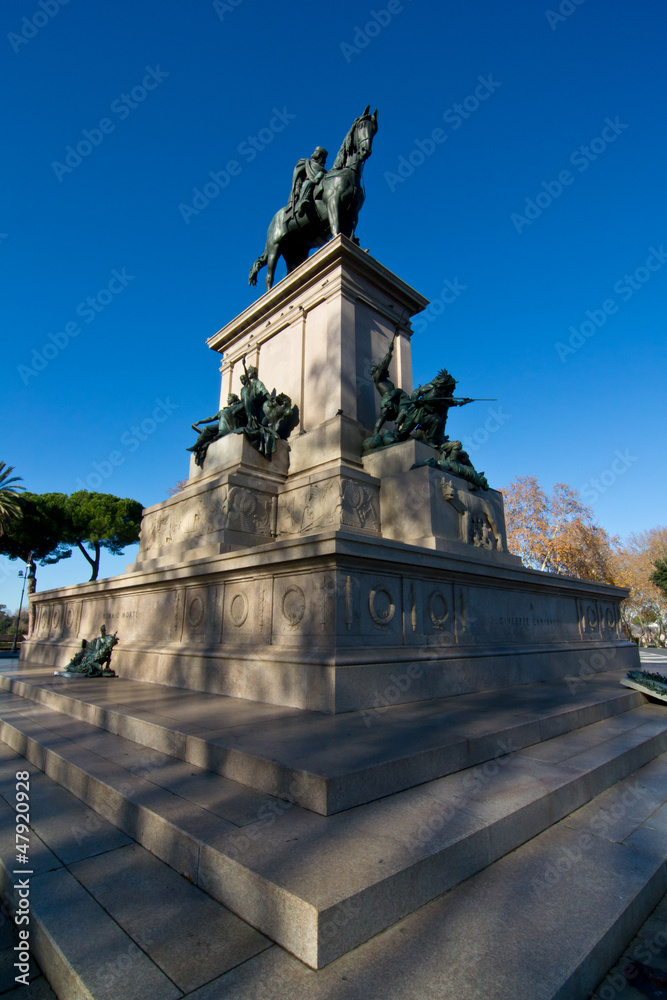 Monument of Giuseppe Garibaldi at Gianicolo in Rome