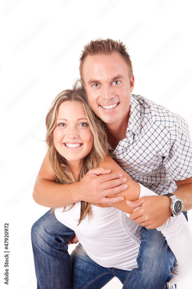 Loving couple embracing