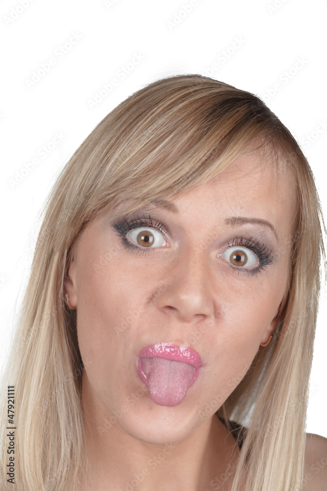woman making a funny face woman making a funny face