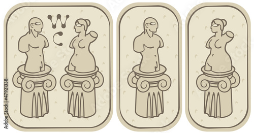 male and female toilets in the ancient style