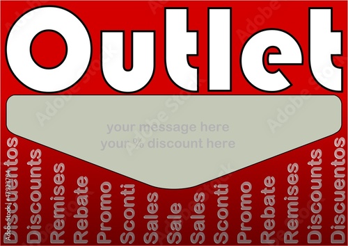 OUTLET ORIZZONTALE ROSSO