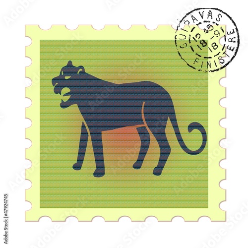 Timbre panthère