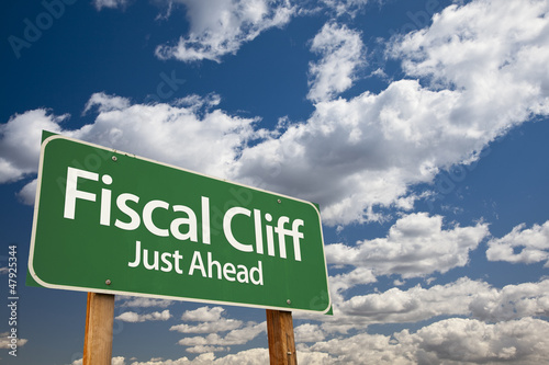 Fiscal Cliff Green Road Sign photo