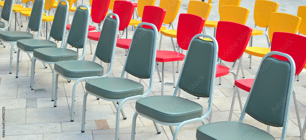Fototapeta premium multicolored chairs