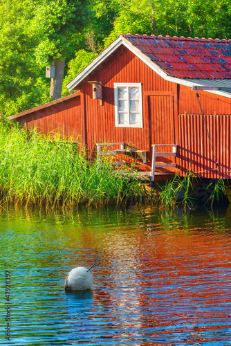 Boathouse during summer