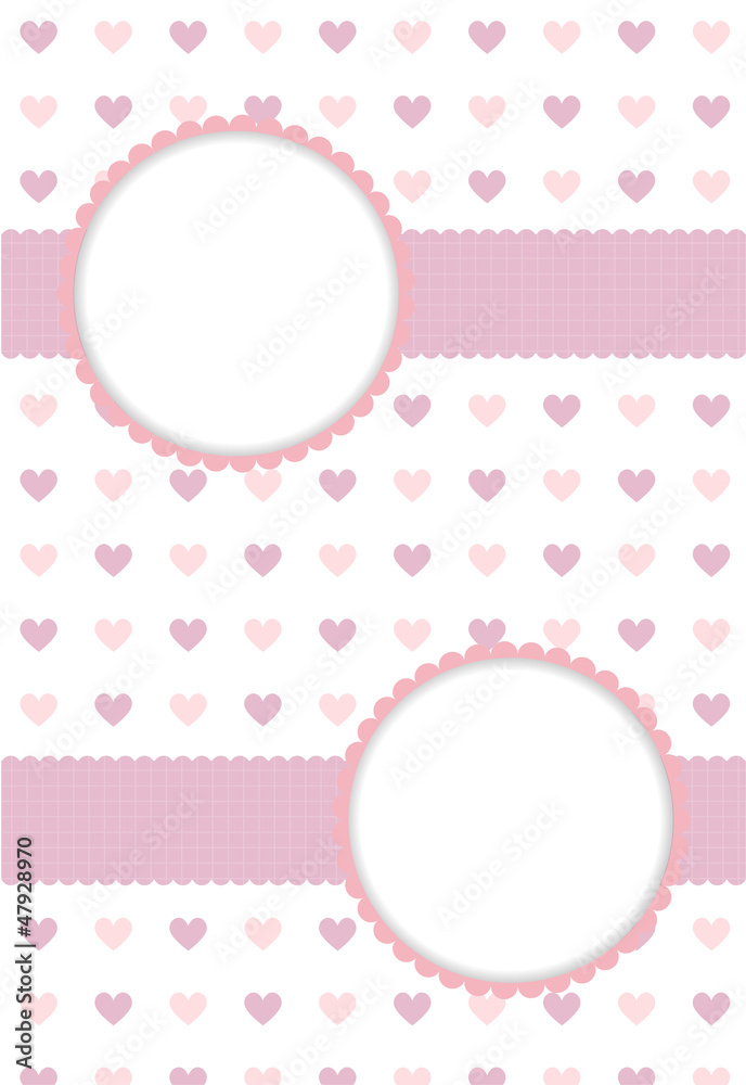 Cute pastel valentine card