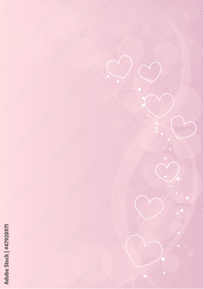Abstract pink heart background
