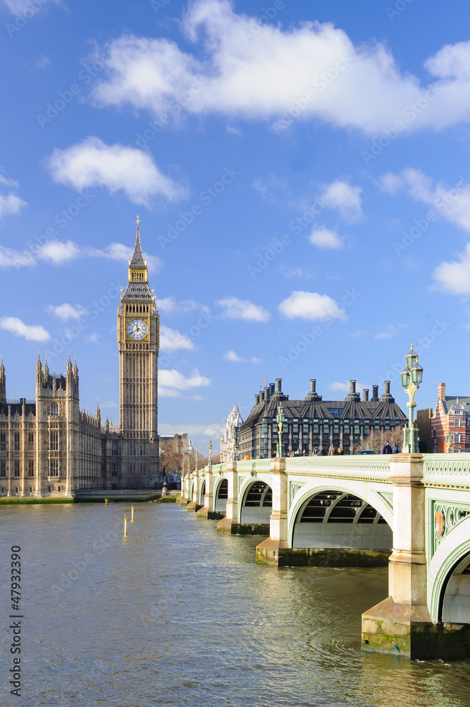 Big Ben and Westminster Bridge, London, UK Big Ben and Westminster Bridge, London, UK