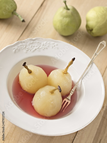 poached pears photo