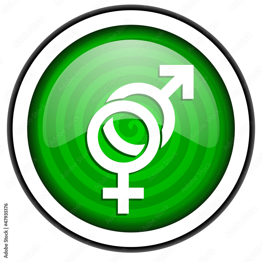 sex green glossy icon isolated on white background sex green glossy icon isolated on white background