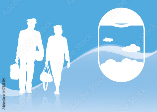 Air transport background