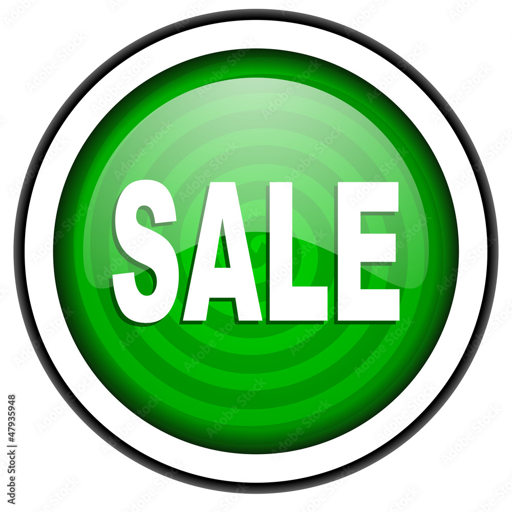 sale green glossy icon isolated on white background sale green glossy icon isolated on white background