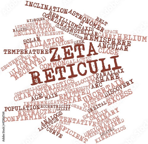 Word cloud for Zeta Reticuli photo