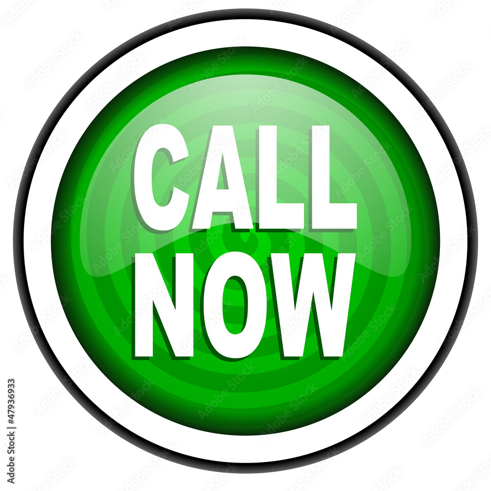 call now green glossy icon isolated on white background call now green glossy icon isolated on white background