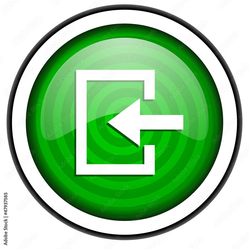 enter green glossy icon isolated on white background enter green glossy icon isolated on white background