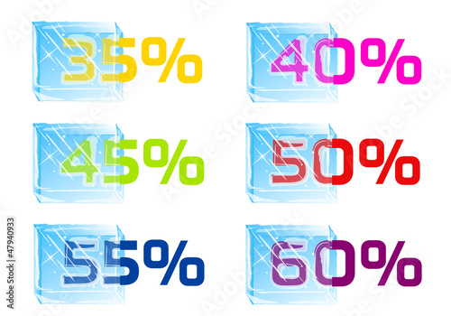 Cubes de glace 35% à 60% - Soldes