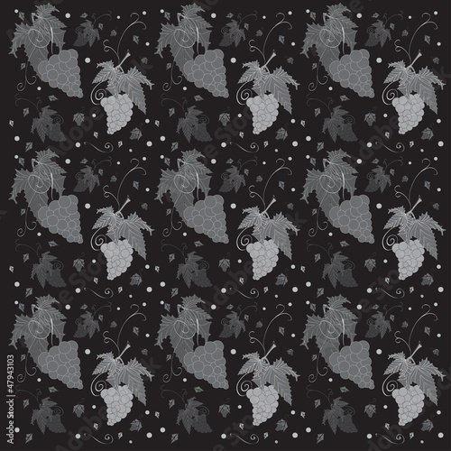 Seamless pattern with grapes