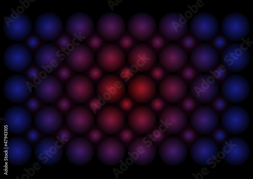 Abstract background with glowing balls