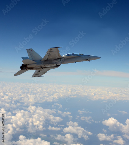 Jetfighter in flight