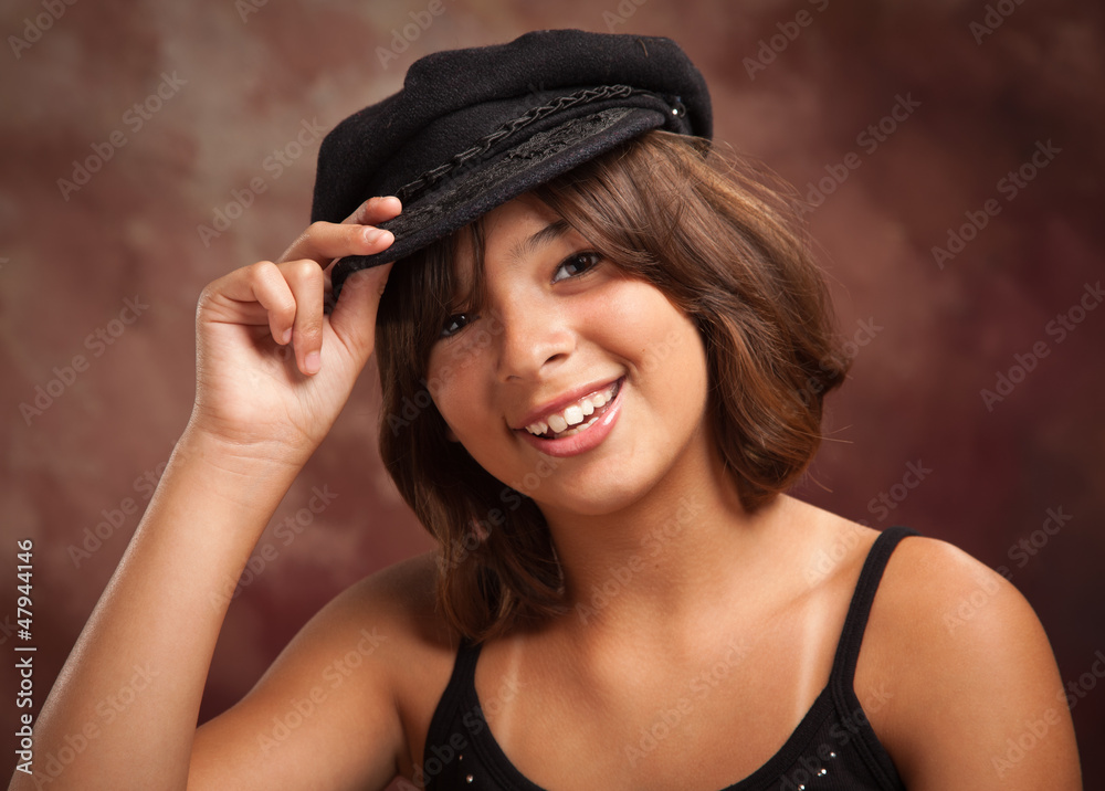 Pretty Hispanic Girl Studio Portrait Pretty Hispanic Girl Studio Portrait