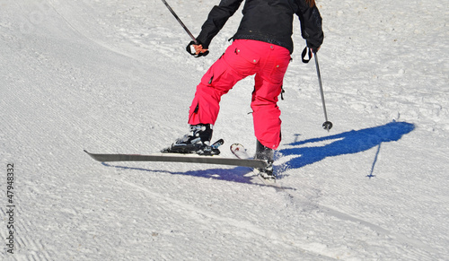 skier red close up