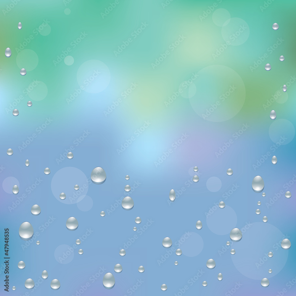 Water drops on glass